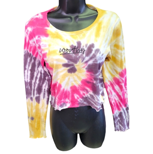 Full Circle Trends Tie Dye Long‎ Sleeve Shirt sz XL NWT
